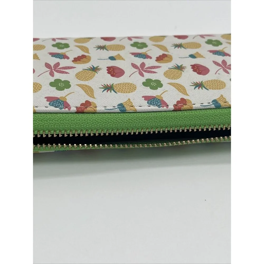 womens wallet Green and White floral & Pineapples by Heimish Atlantic Fashion. - Picture 3 of 11